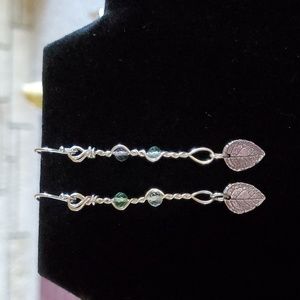 Sapphireskies Designs Sterling Silver and Green Fluorite Earrings